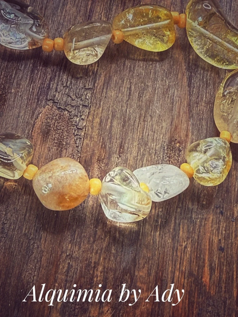 LUXURY + Yellow citrine nugget Beaded choker chunky Necklace